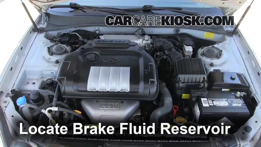 2004 Hyundai Sonata 2.4L 4 Cyl. Brake Fluid Check Fluid Level